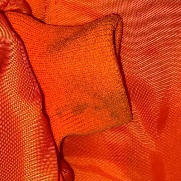 Vintage Swingster Orange Golden Harvest Patch snap up Jacket Medium - Picture 9 of 11